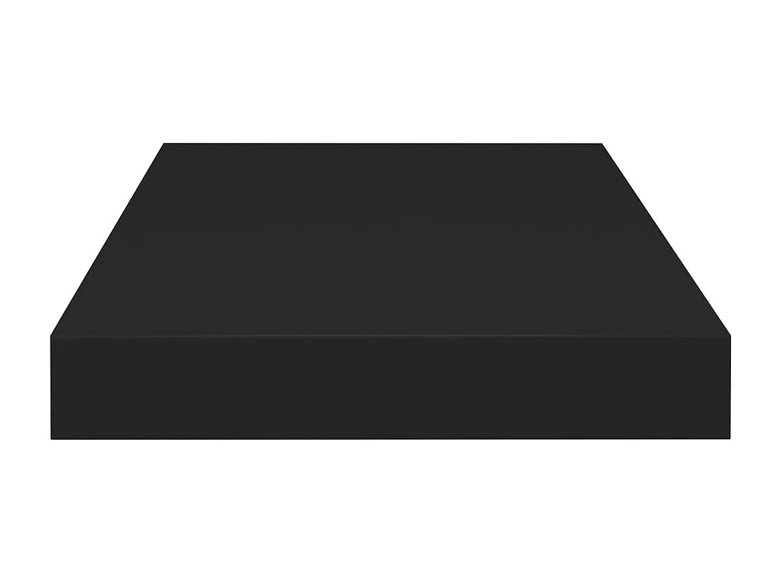 Étagères murales flottantes 2 pcs noir 50x23x3,8 cm MDF