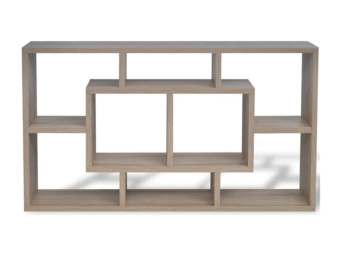 Étagère murale 8 compartiments Couleur de chêne