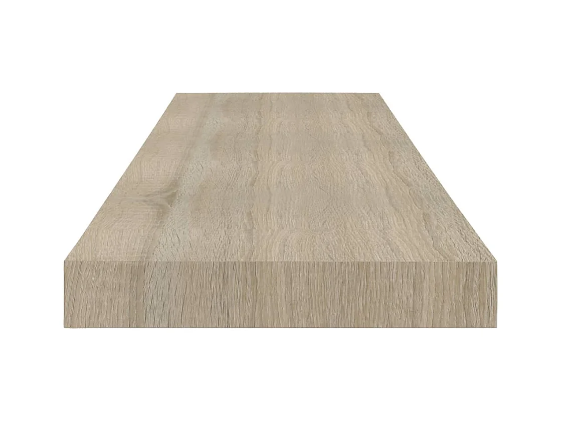 Mensole sospese a parete 2 pz Rovere 80x23,5x3,8 cm MDF