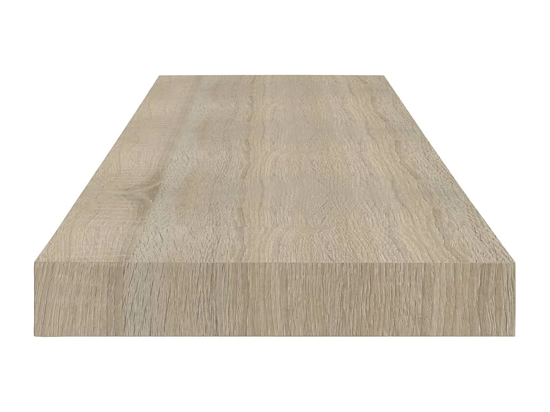 Étagères murales flottantes 2 pcs Chêne 80x23,5x3,8 cm MDF