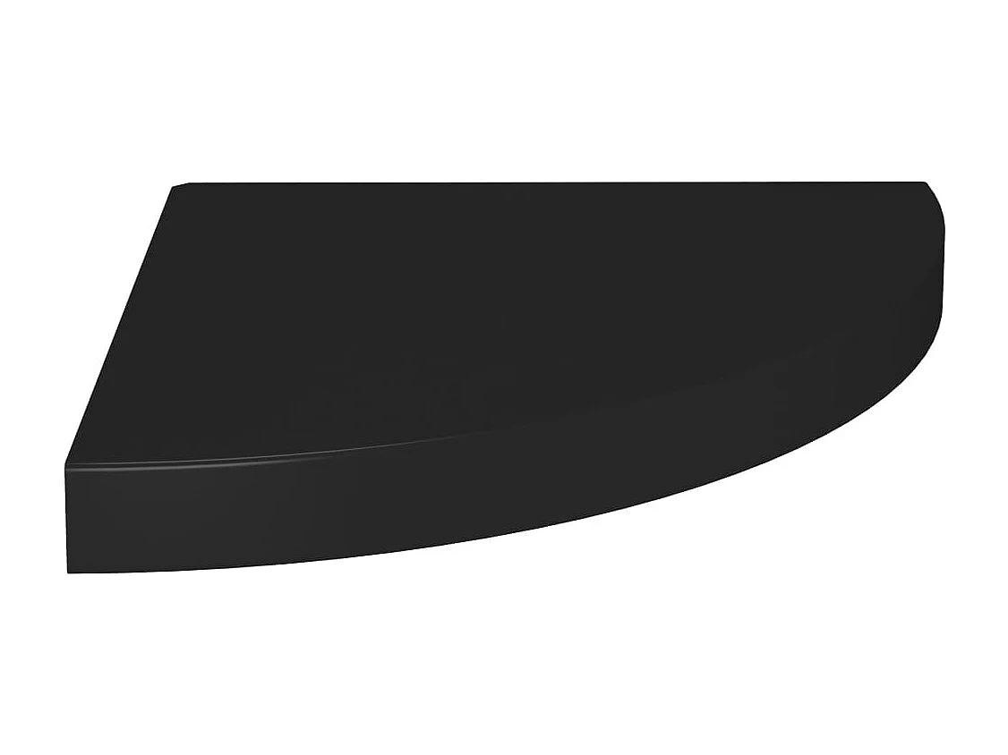 Étagère d'angle flottante noir 35x35x3,8 cm MDF