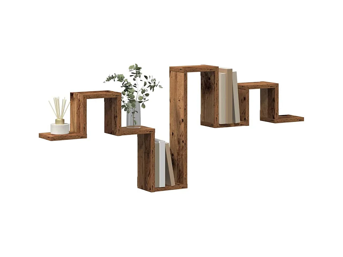 Mensola da parete in legno antico 104,5x10x43 cm realizzata in legno ingegnerizzato