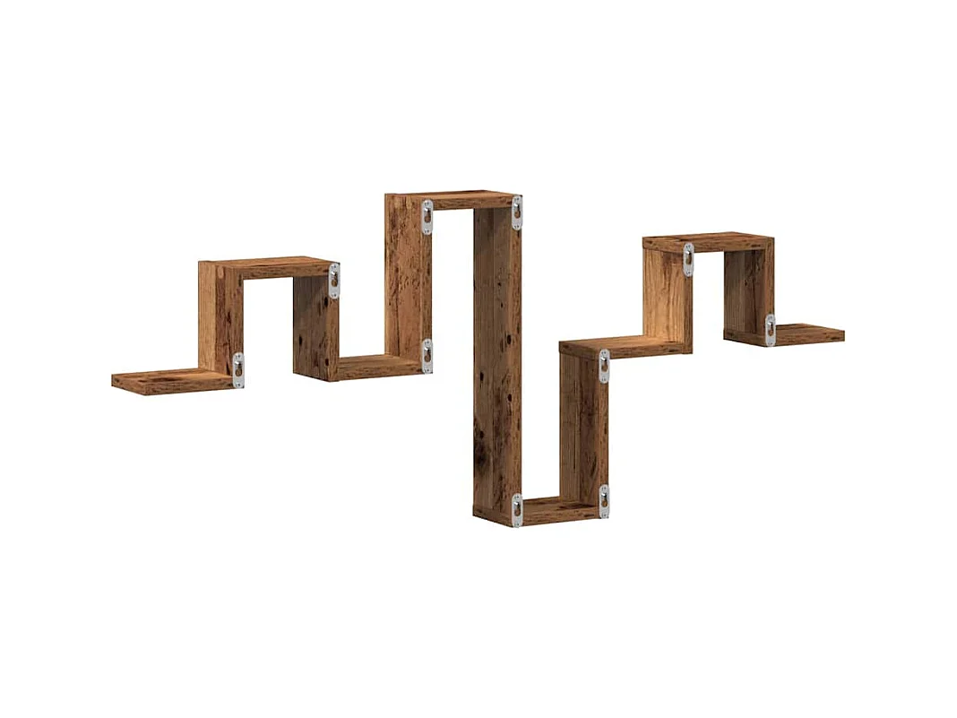 Mensola da parete in legno antico 104,5x10x43 cm realizzata in legno ingegnerizzato