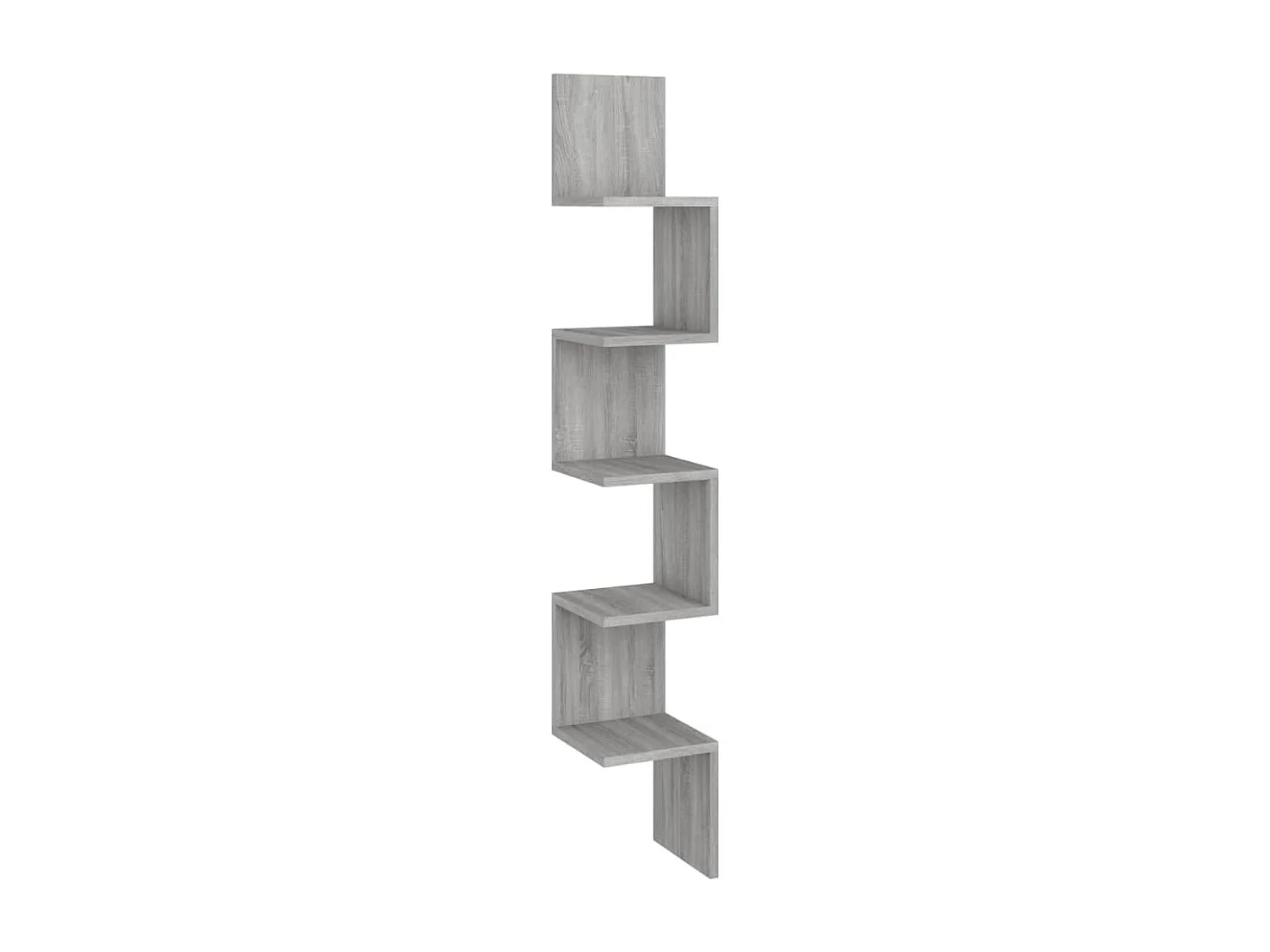 Étagère angle murale Sonoma gris 20x20x127,5 cm Bois ingénierie
