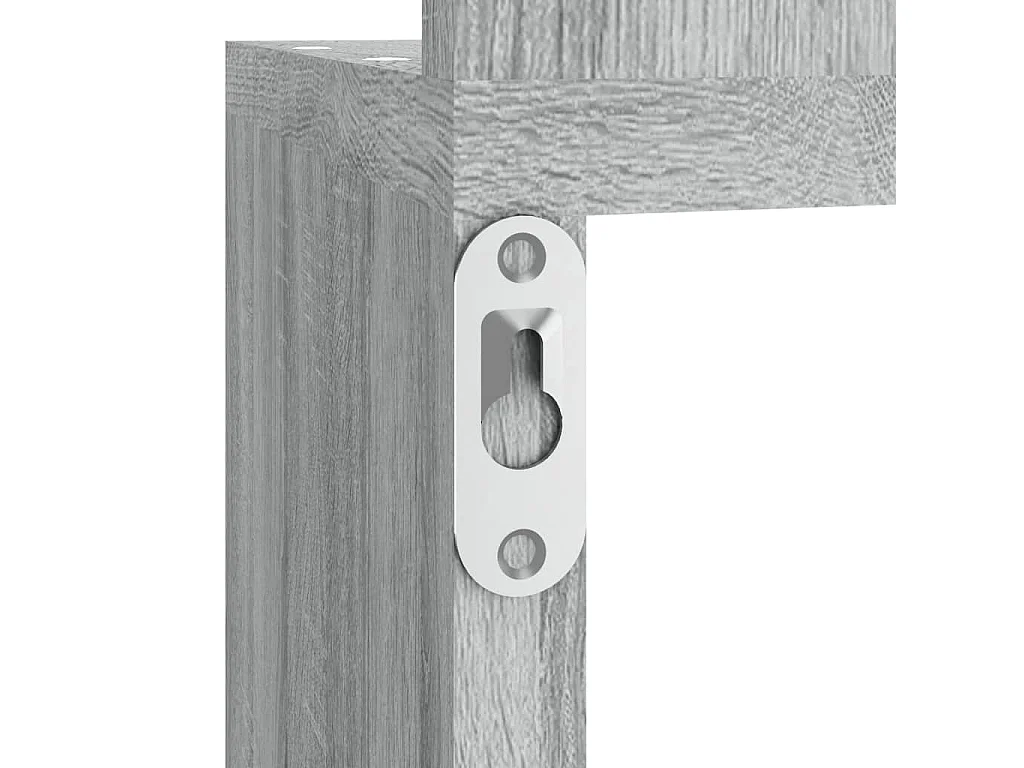 Étagère angle murale Sonoma gris 20x20x127,5 cm Bois ingénierie