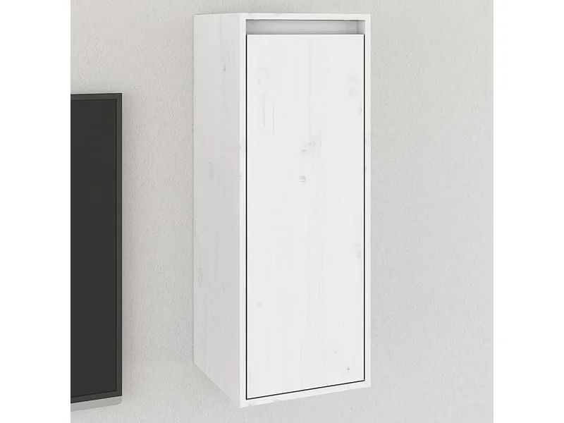 Armoire murale Blanc 30x30x80 cm Bois de pin massif
