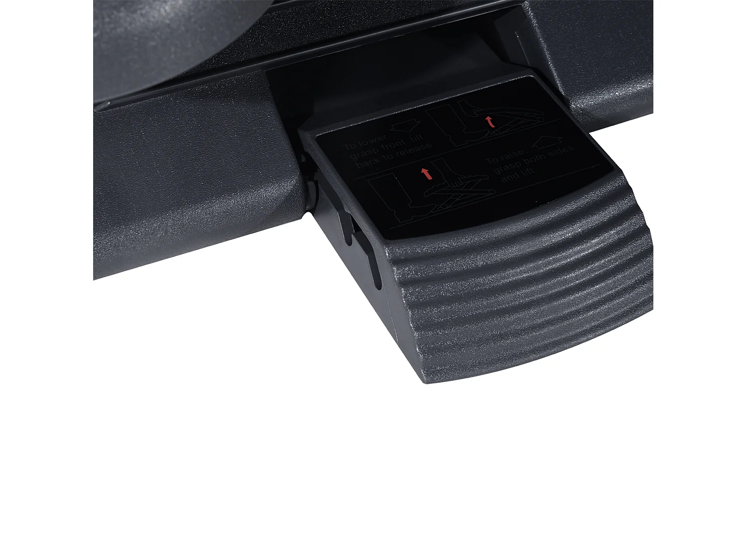 Repose-pieds ergonomique, réglable en hauteur, plastique, gris (46x35x17 cm)