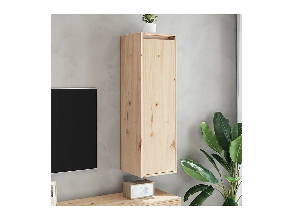 Wandkasten 2 stuks 30x30x100 cm Massief grenenhout