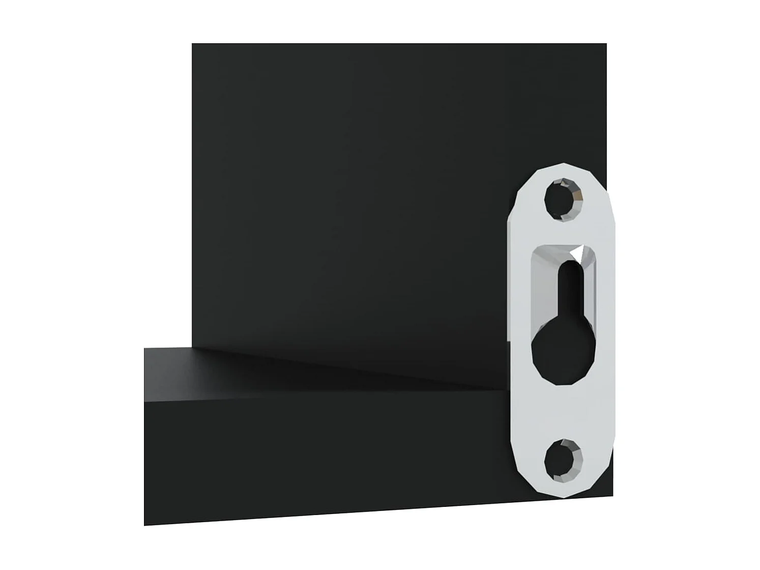 Mensola angolare da parete nera 40x40x50 cm in legno ingegnerizzato