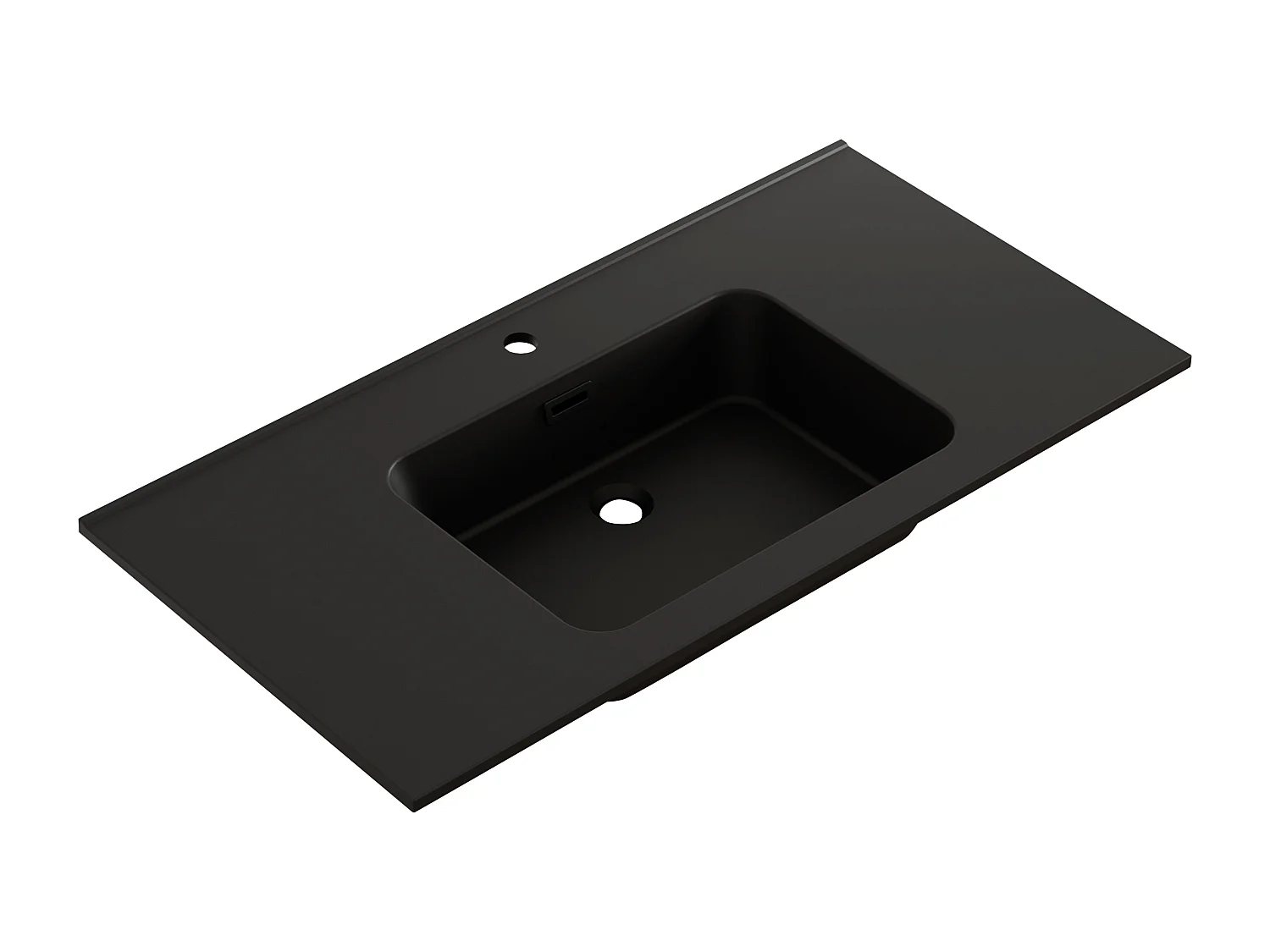 Ensemble de salle de bain 100 cm effet noyer Aquasila