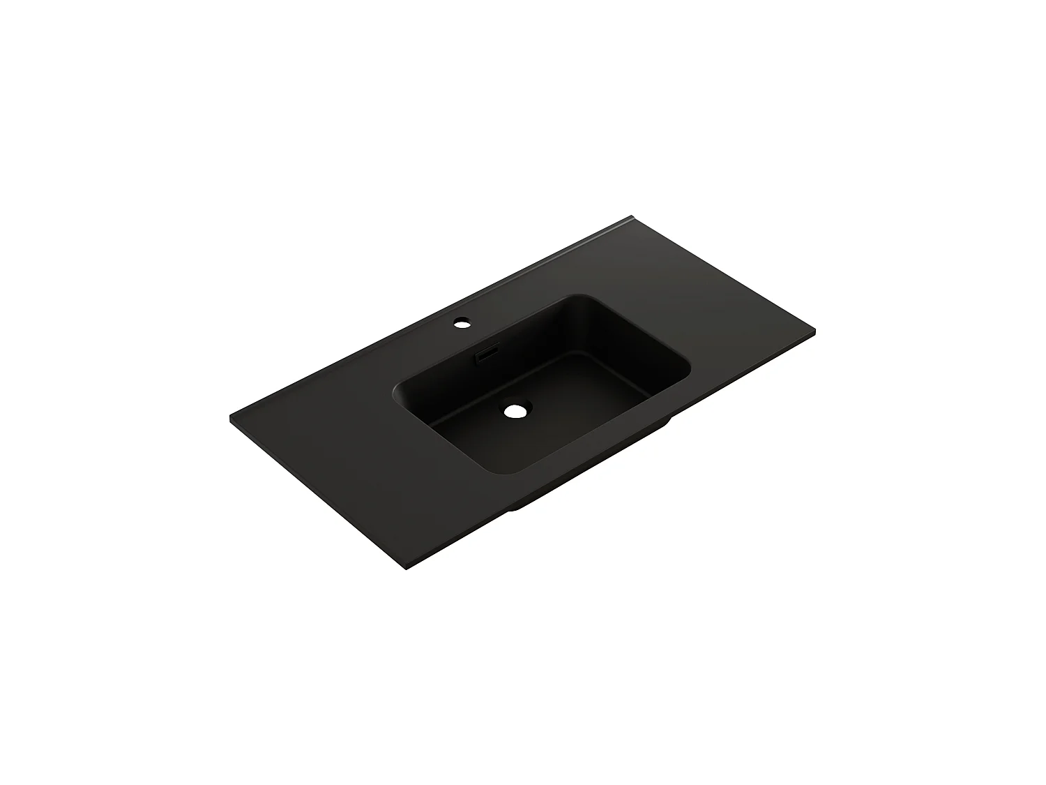 Ensemble de salle de bain 100 cm effet noyer Aquasila