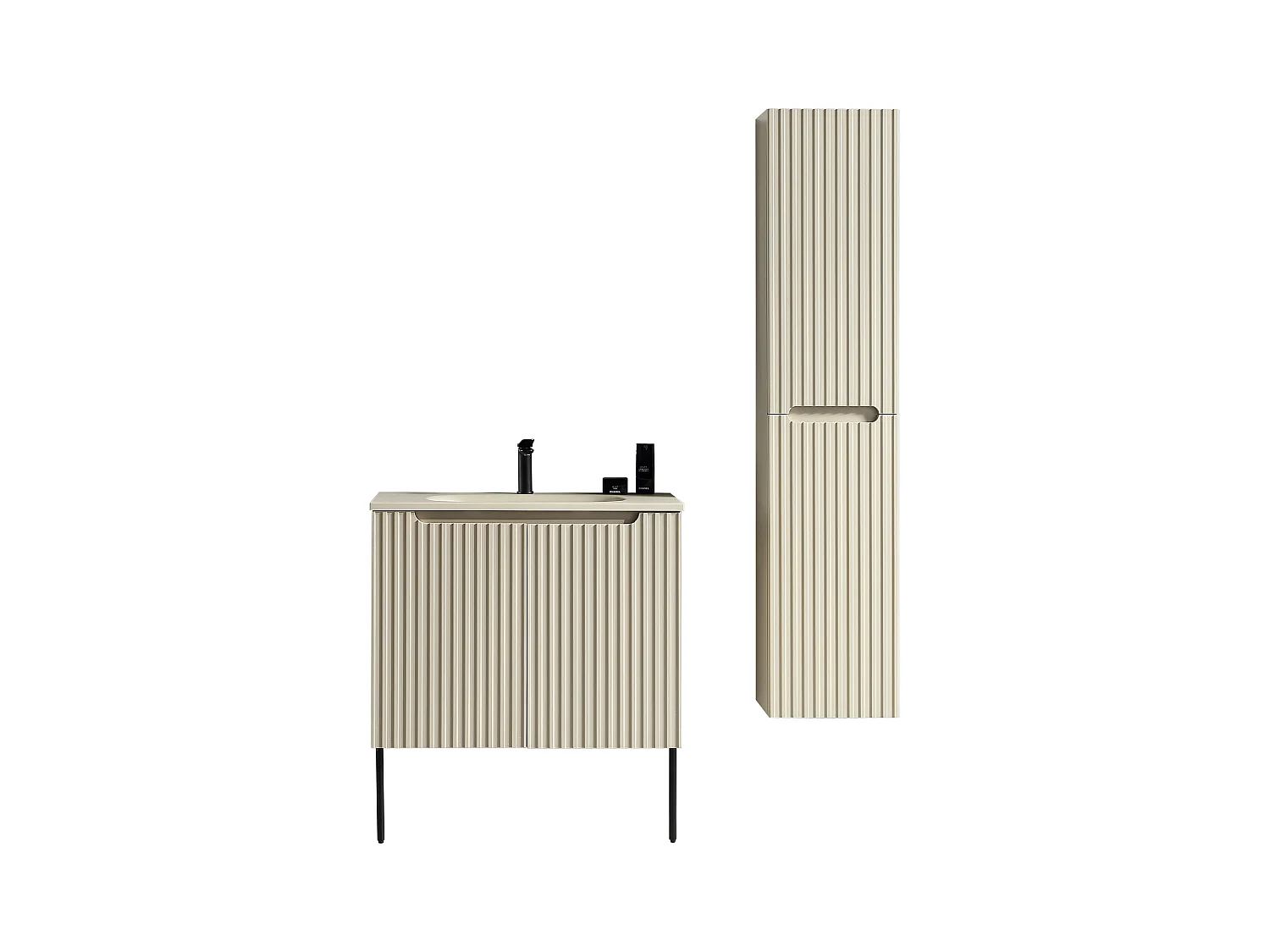 Ensemble de salle de bain 80 cm amande Aquavenus