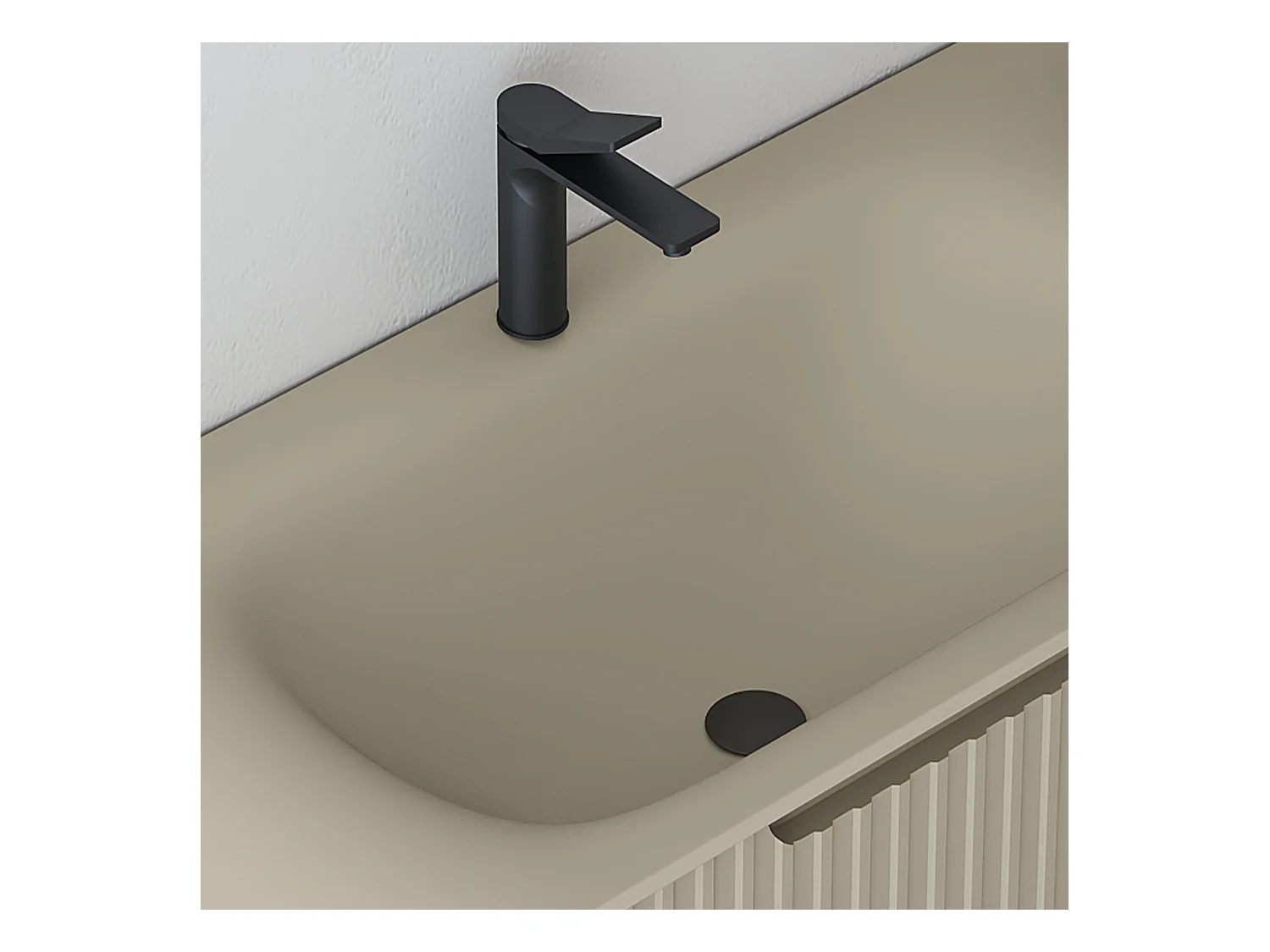 Ensemble de salle de bain 80 cm amande Aquavenus