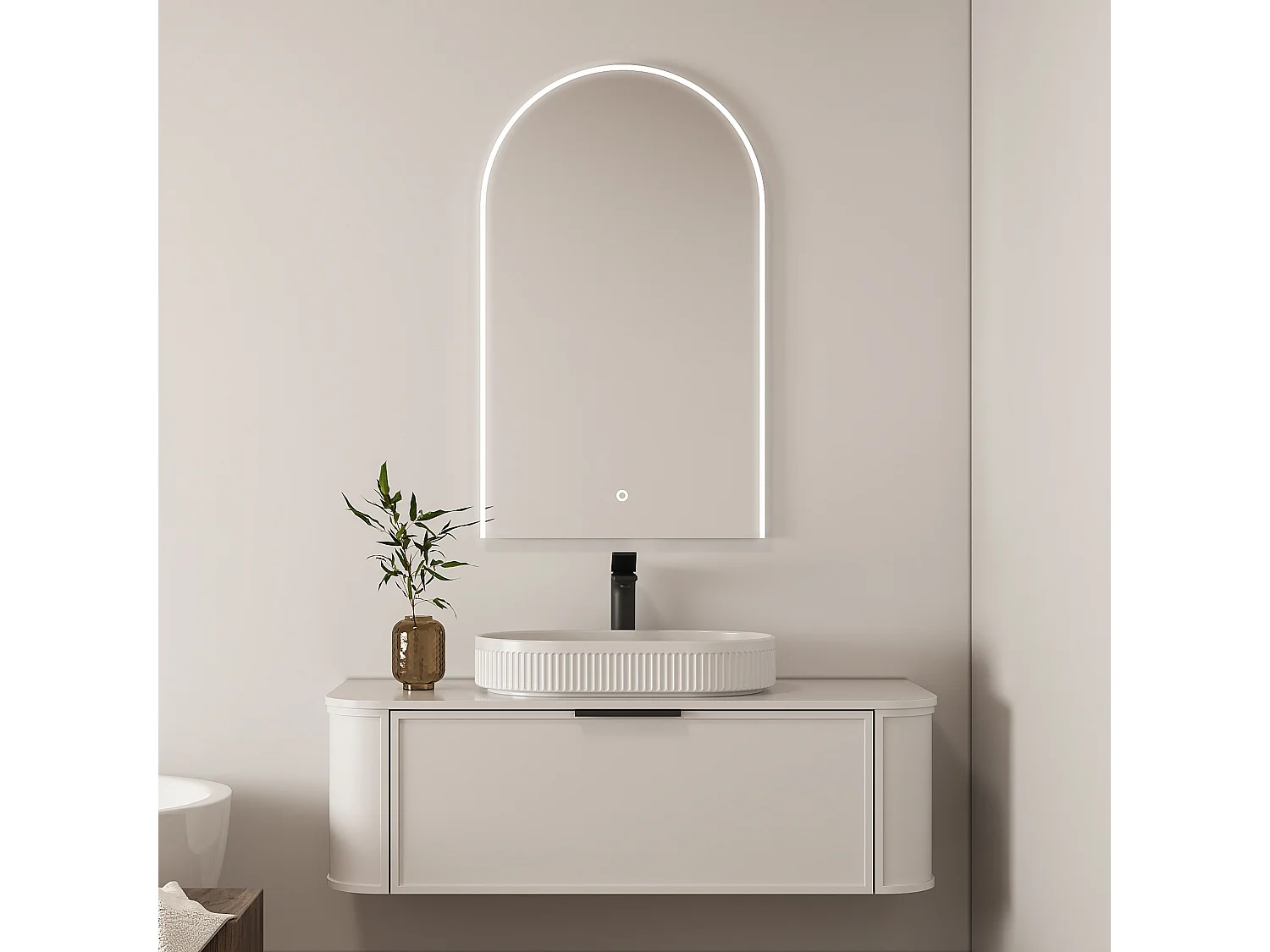 Miroir avec LED intégré 60 cm Aquapari