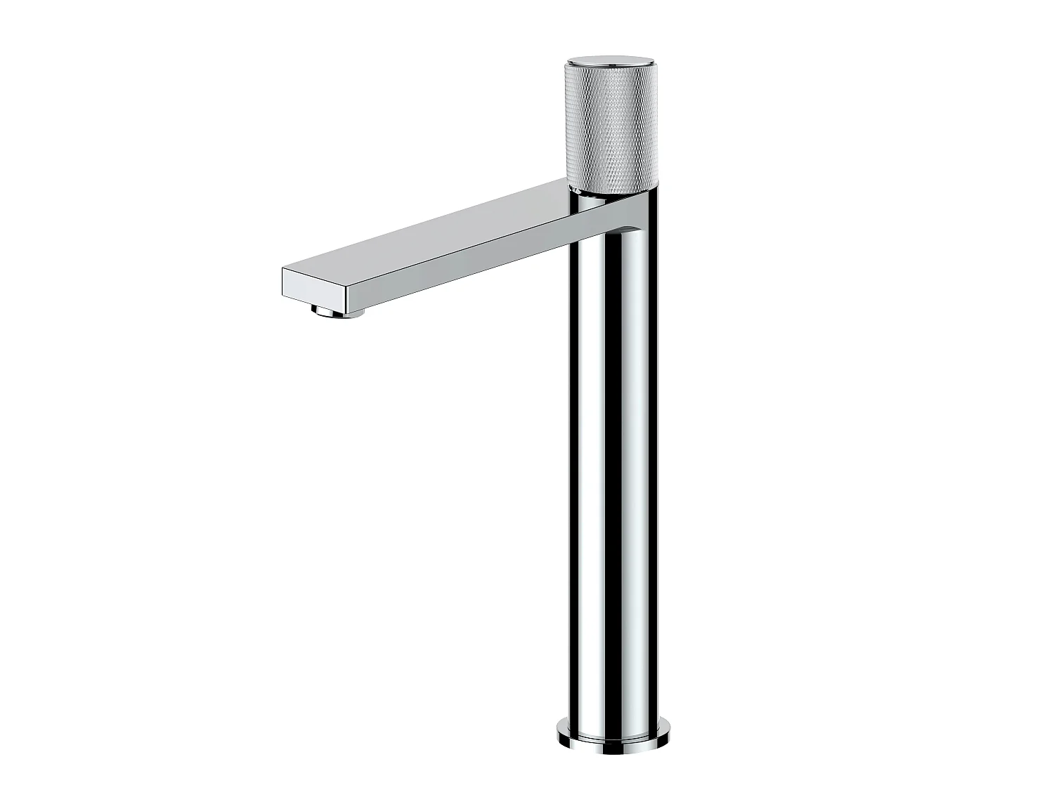 Robinet mitigeur haut strié chrome