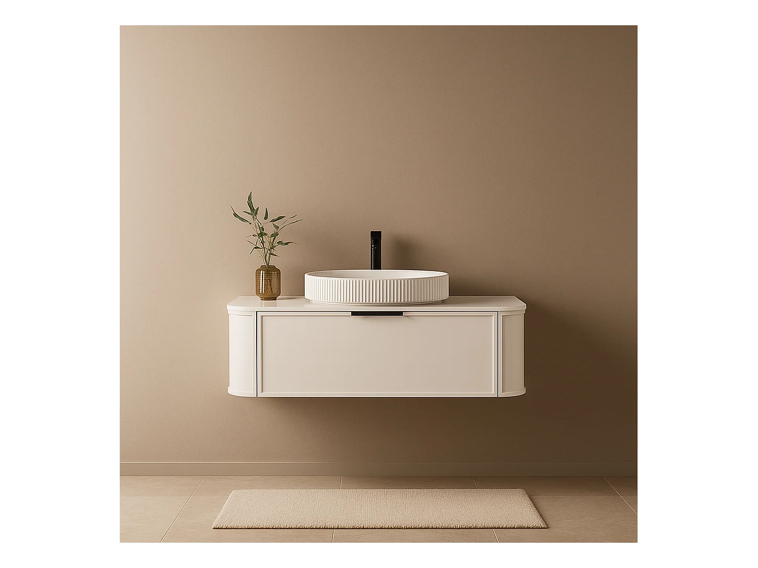 Meuble de salle de bain avec vasque à poser 120 cm Aquapari