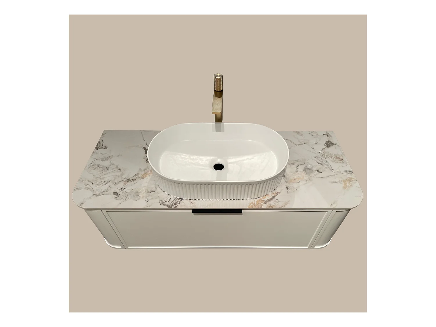 Meuble de salle de bain avec vasque à poser 120 cm Aquapari