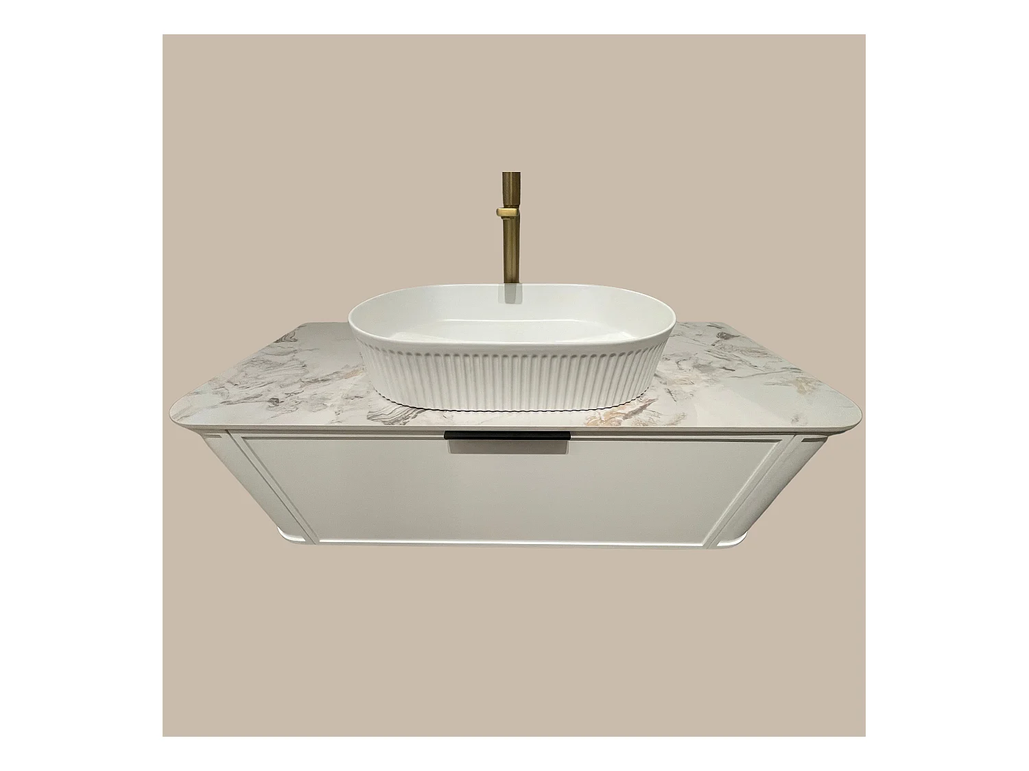 Meuble de salle de bain avec vasque à poser 120 cm Aquapari