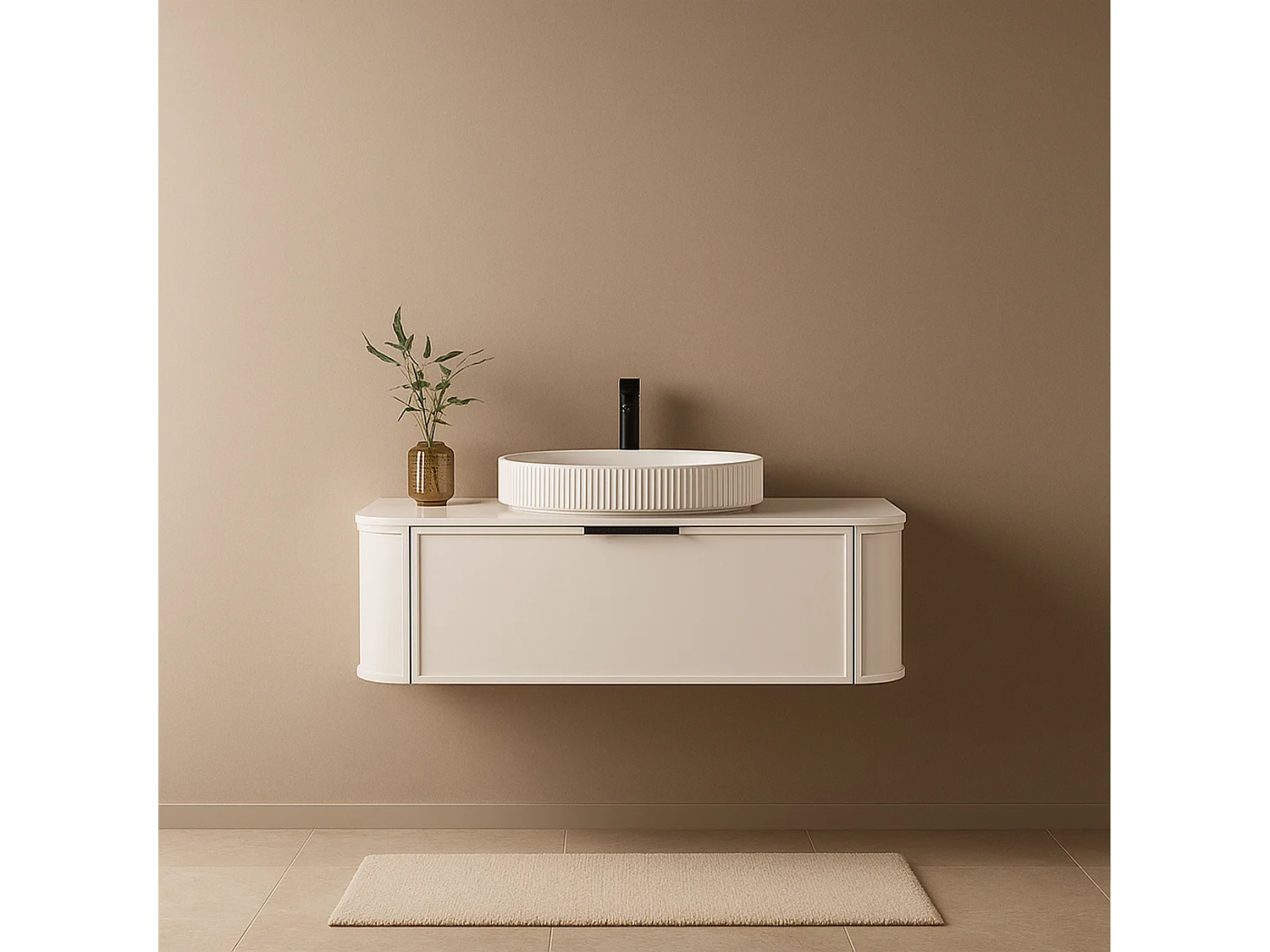 Meuble de salle de bain avec vasque à poser 120 cm Aquapari