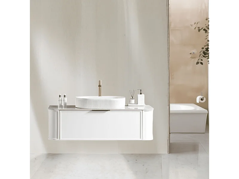 Meuble de salle de bain avec vasque à poser 120 cm Aquapari