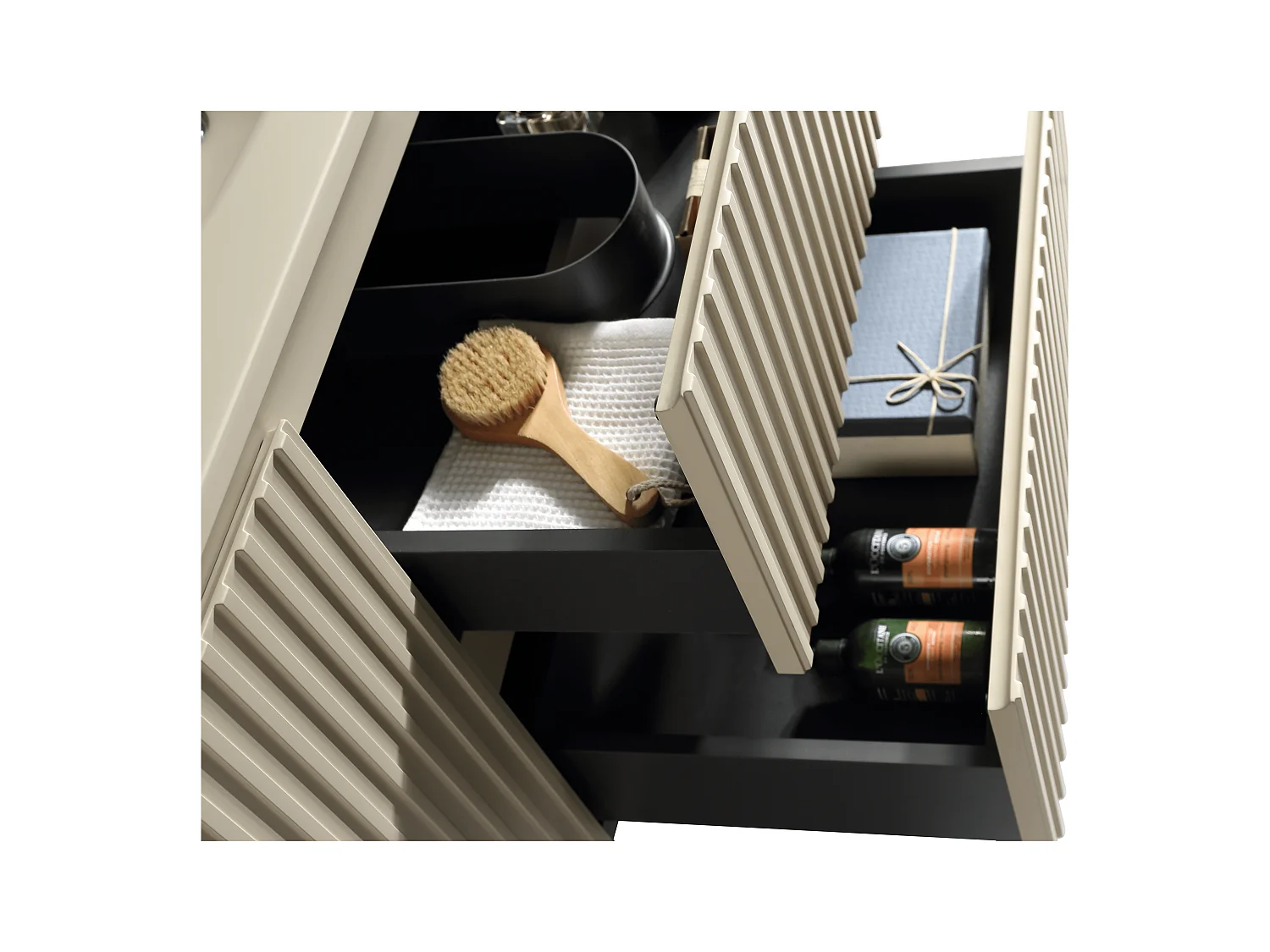 Meuble de salle de bain avec vasque 120 cm amande Aquavenus