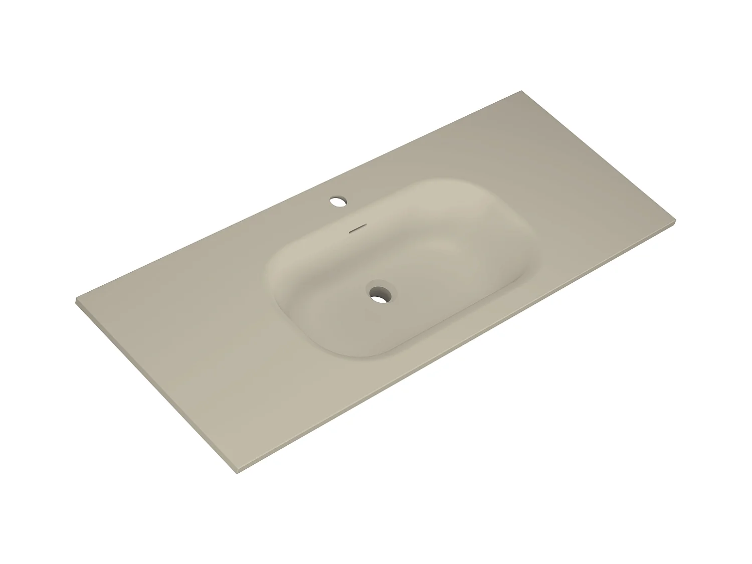 Meuble de salle de bain avec vasque 120 cm amande Aquavenus