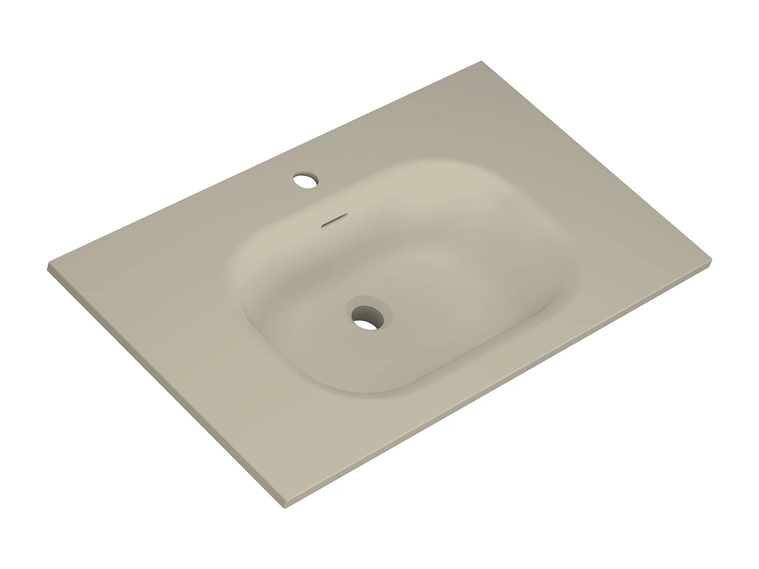 Meuble de salle de bain avec vasque 80 cm amande Aquavenus