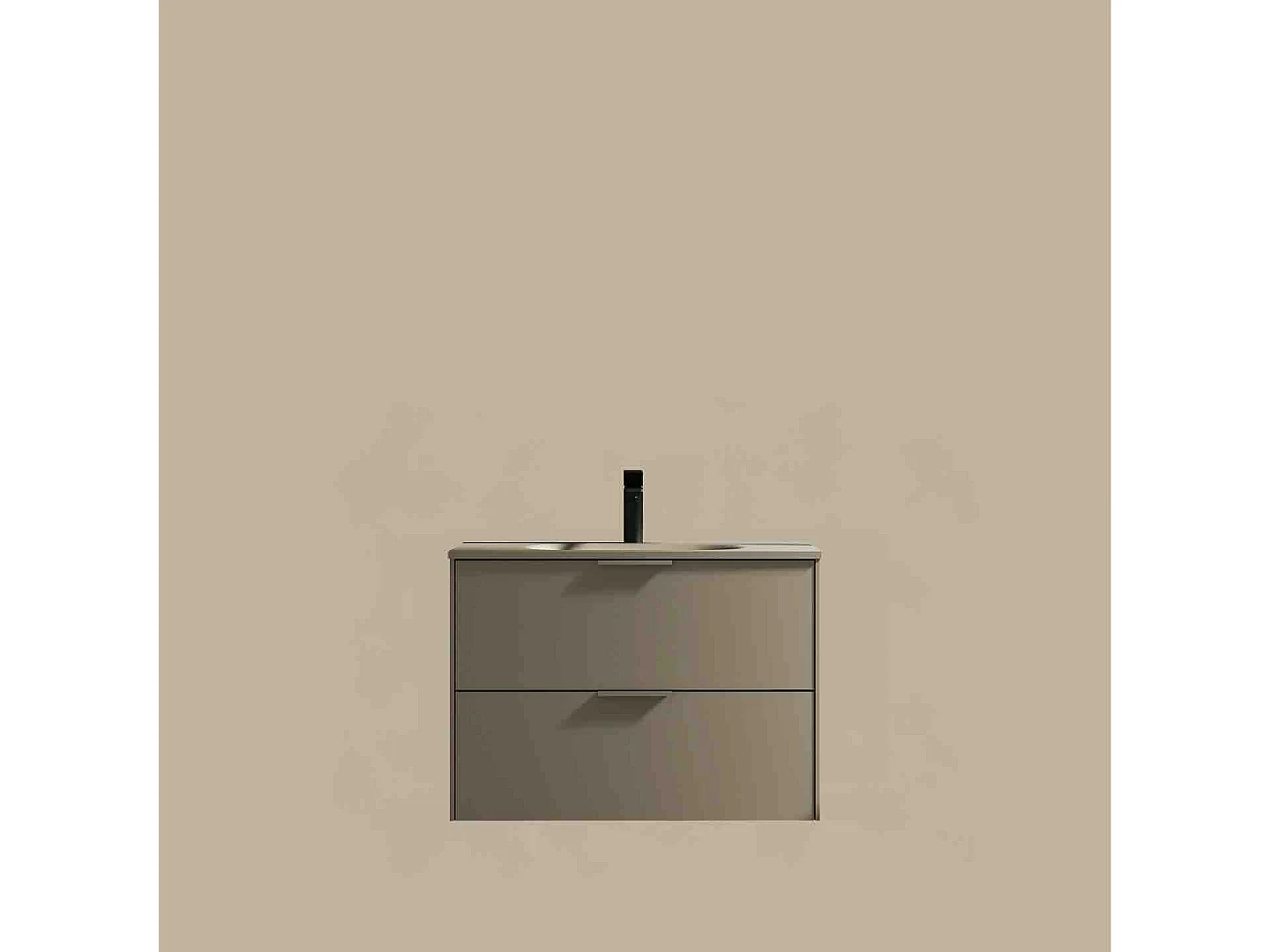 Meuble de salle de bain avec vasque aspect lichen 80 cm Aquamila