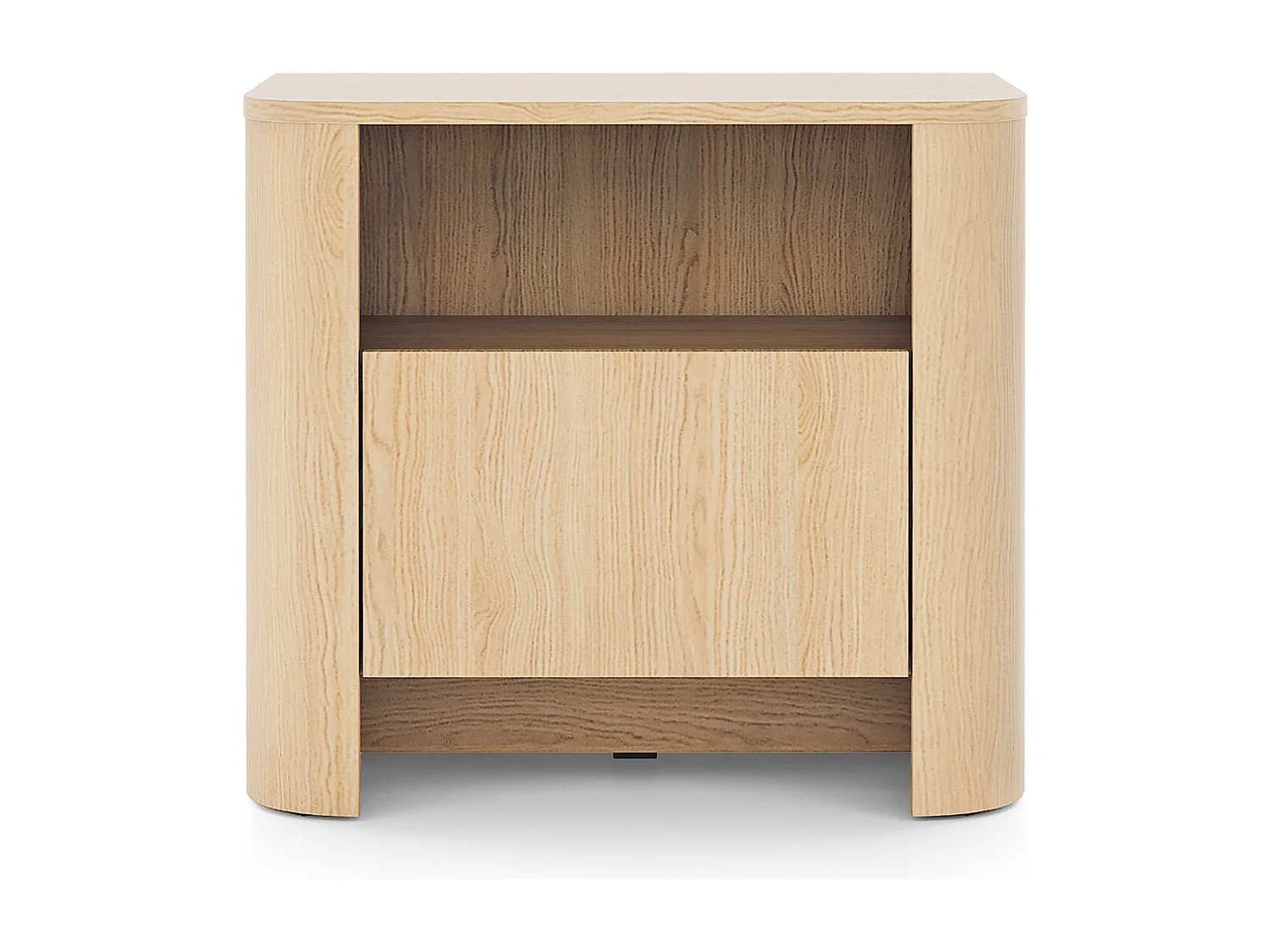 Nachttisch, Vicenza Eiche, 58 x 39 x 52 cm | Modernes Möbelstück mit abgerundeten Kanten