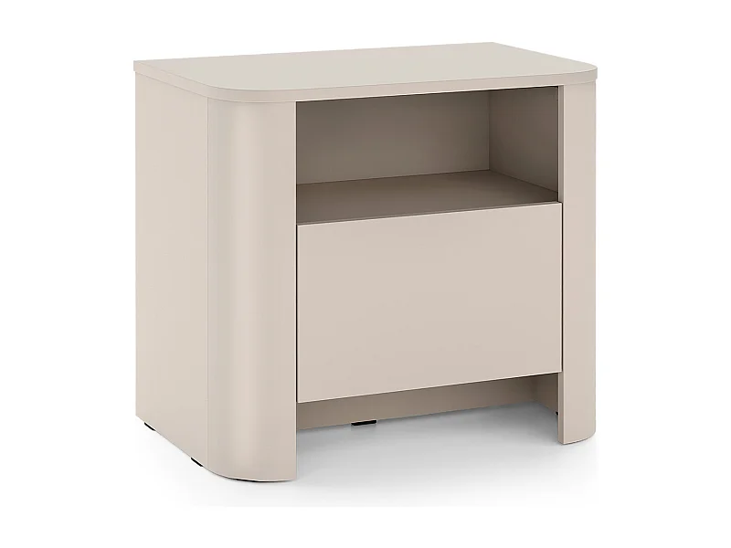 Mesa de cabeceira, Caxemira, 58 x 39 x 52 cm | Móvel moderno com cantos arredondados