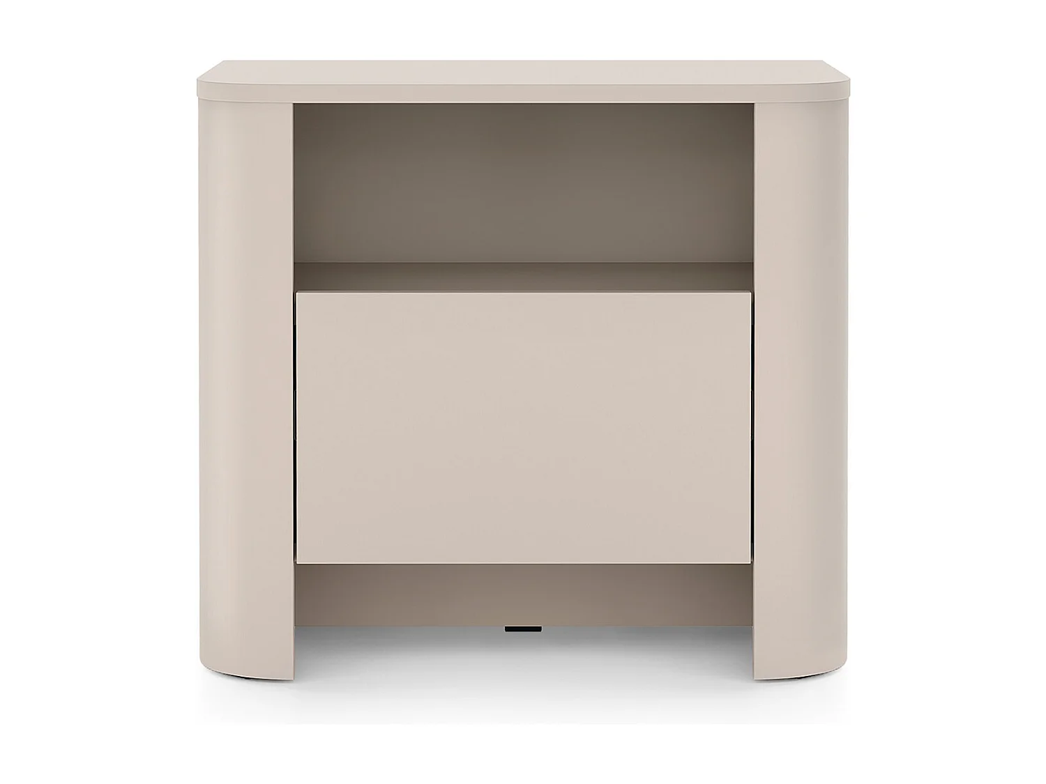 Table de chevet, Cachemire, 58 x 39 x 52 cm, Meuble moderne aux bords arrondis