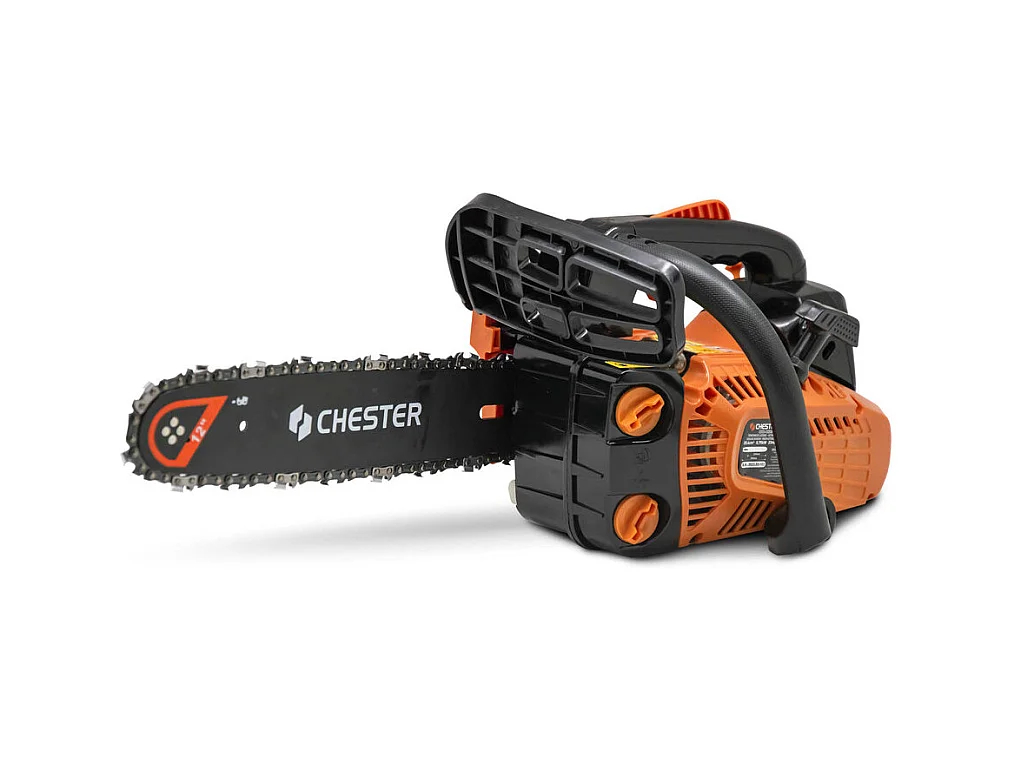 Tronçonneuse d'élagage thermique 25,4 cm³ - guide 30 cm - 2 chaînes - CHESTER