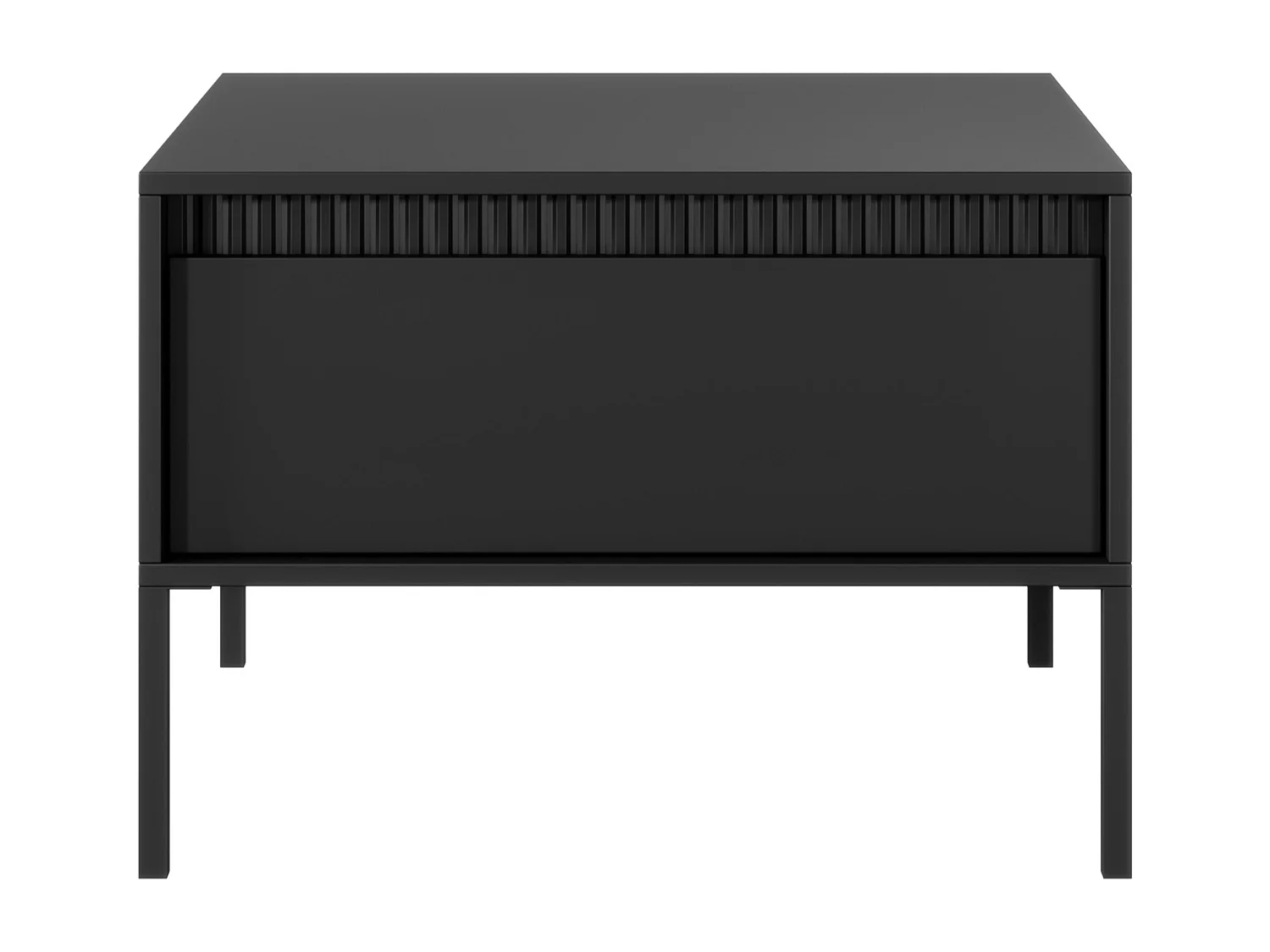 AX LIVING Table basse moderne noire Trentinis carrée 68,1 cm