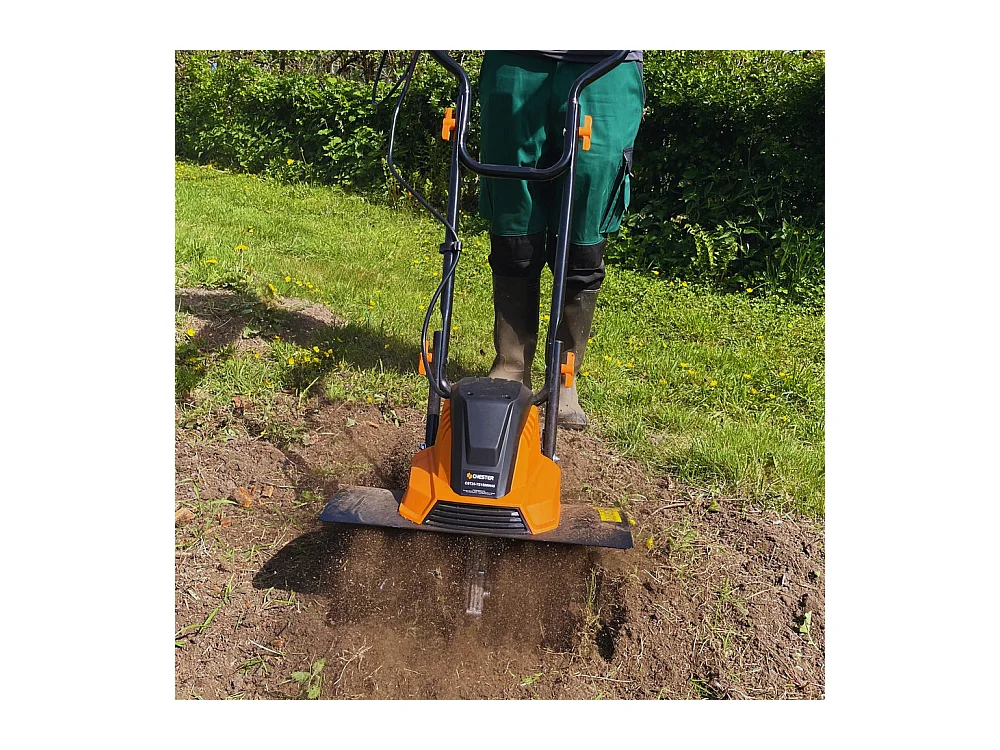 Motobineuse électrique 1500W – 6 fraises, 45 cm de largeur, profondeur 22 cm - CHESTER