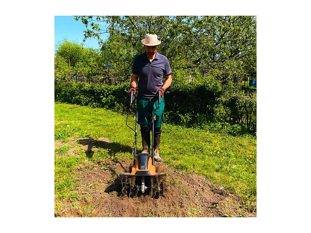 Motobineuse électrique 1500W – 6 fraises, 45 cm de largeur, profondeur 22 cm - CHESTER