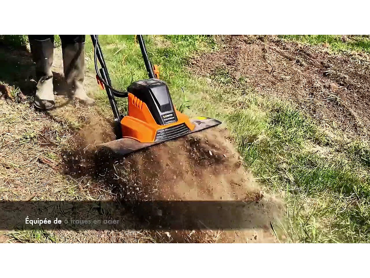 Motobineuse électrique 1500W – 6 fraises, 45 cm de largeur, profondeur 22 cm - CHESTER