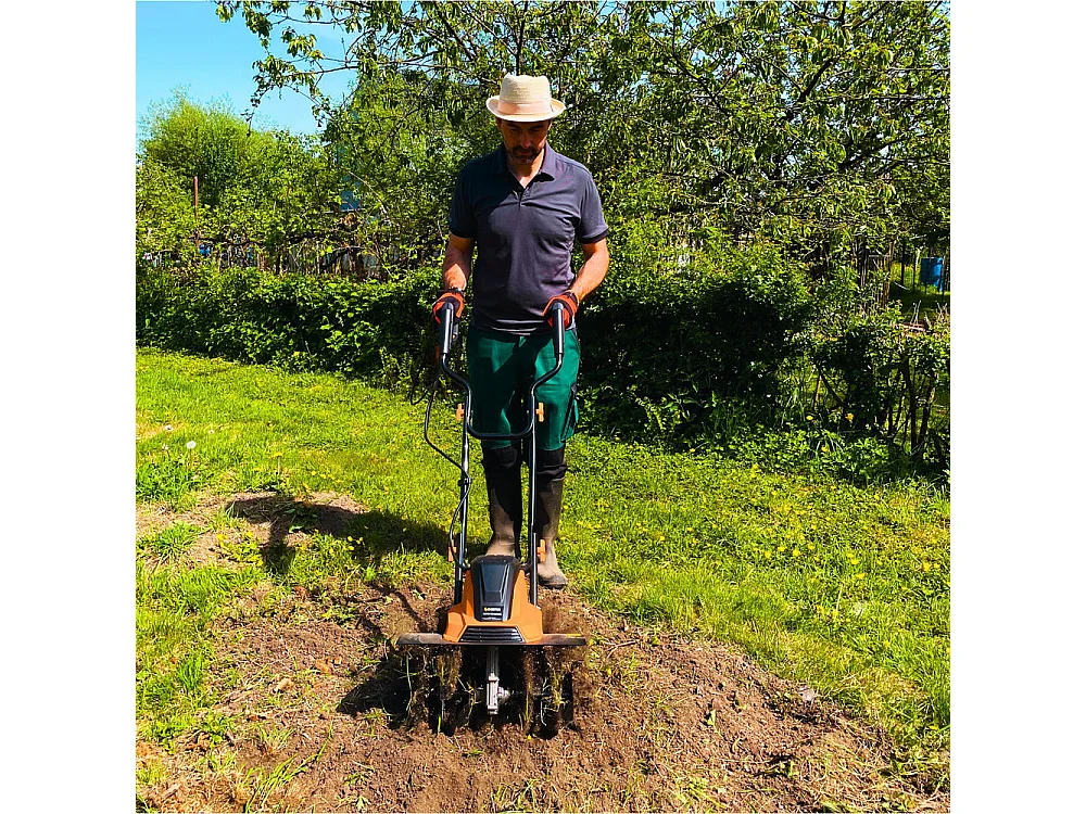 Motobineuse électrique 1500W – 6 fraises, 45 cm de largeur, profondeur 22 cm - CHESTER