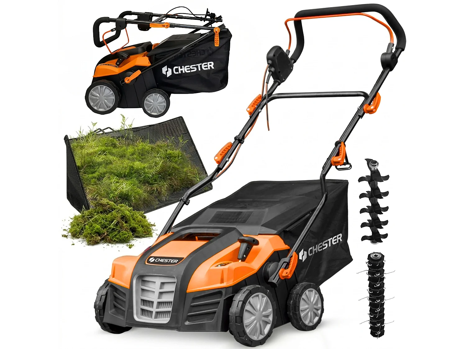 Scarificateur émousseur électrique 2 en 1 pour pelouse - 1800w - 40cm - CHESTER