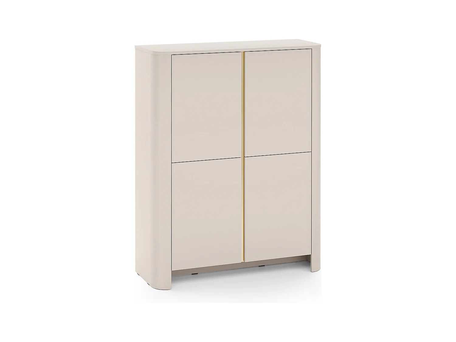 Armoire, Cachemire, 103 x 39 x 132 cm, Meuble moderne aux bords arrondis