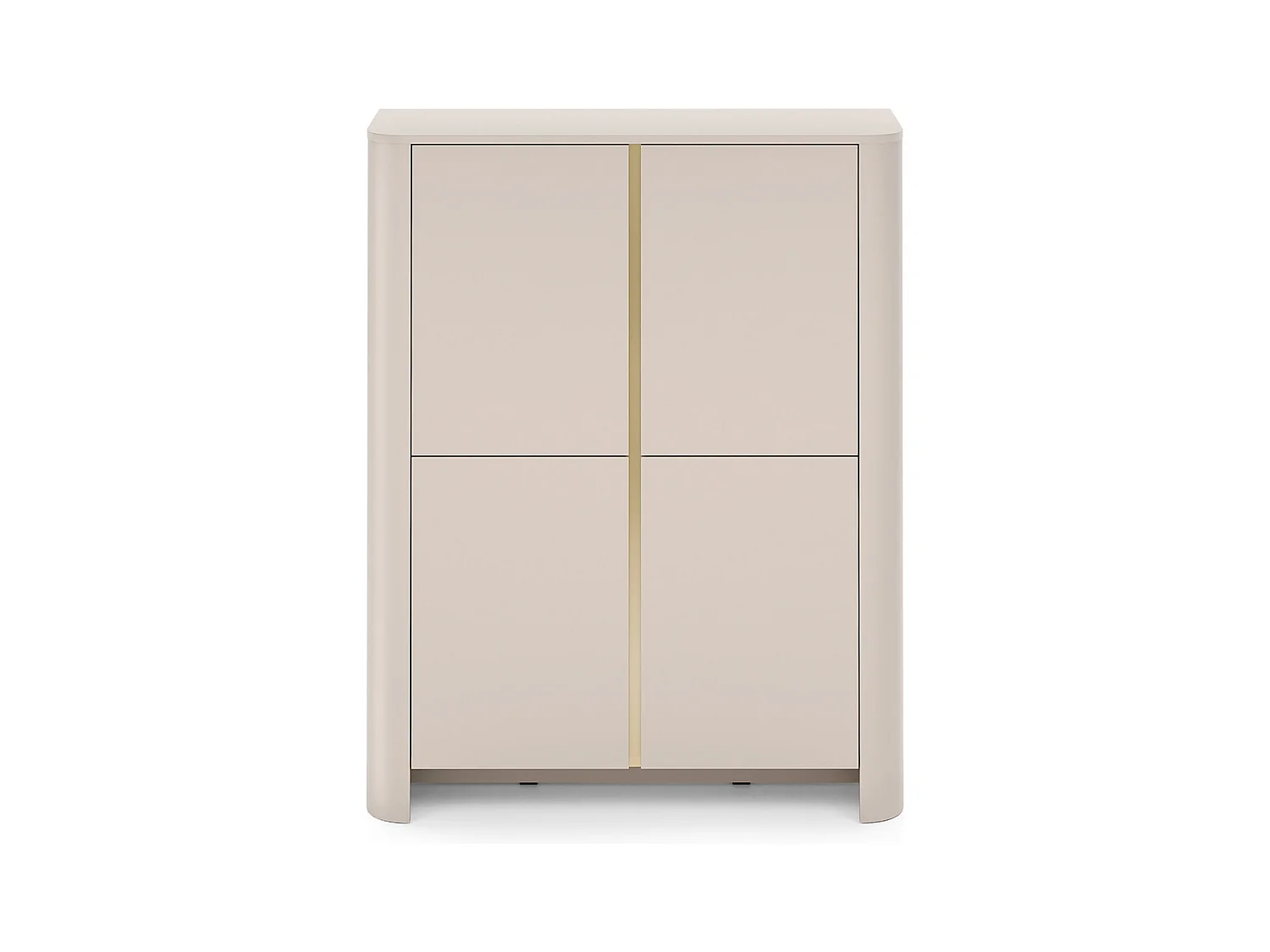 Armoire, Cachemire, 103 x 39 x 132 cm, Meuble moderne aux bords arrondis