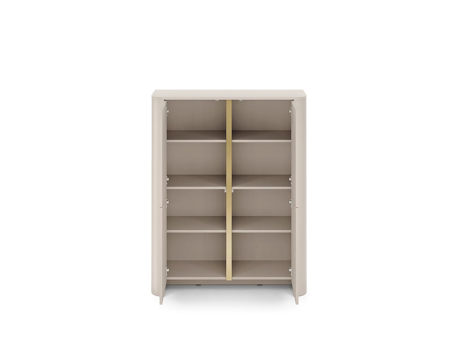 Armoire, Cachemire, 103 x 39 x 132 cm, Meuble moderne aux bords arrondis