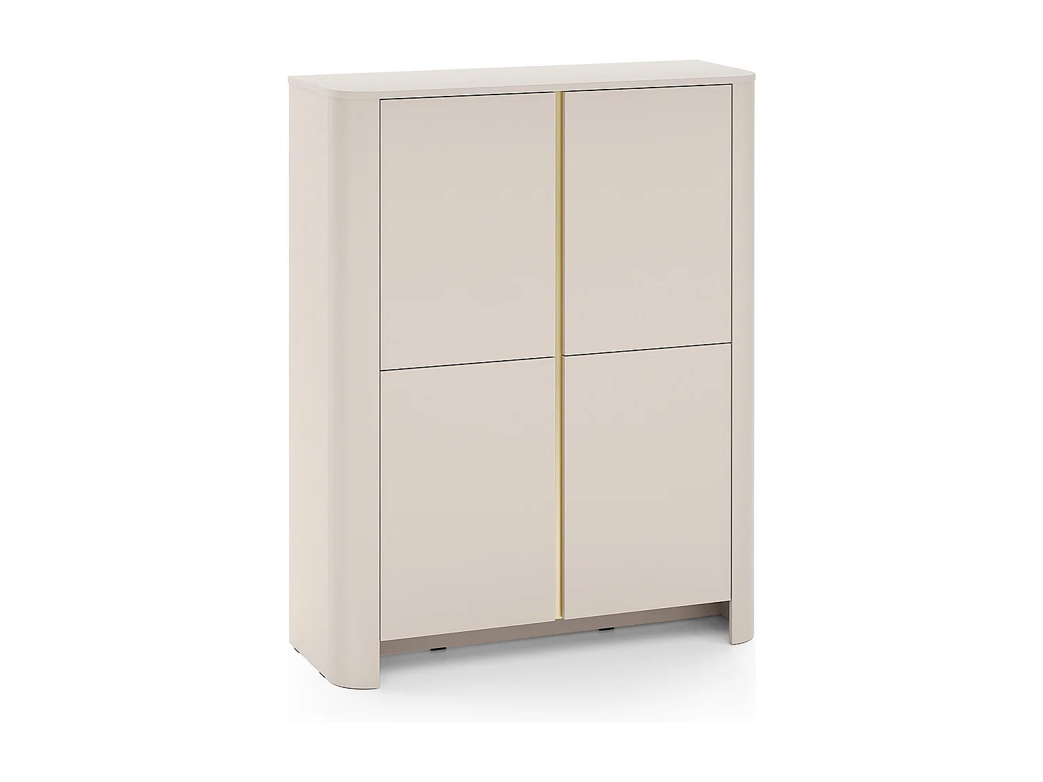 Armoire, Cachemire, 103 x 39 x 132 cm, Meuble moderne aux bords arrondis