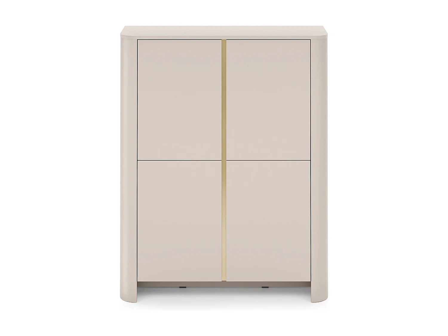 Armoire, Cachemire, 103 x 39 x 132 cm, Meuble moderne aux bords arrondis