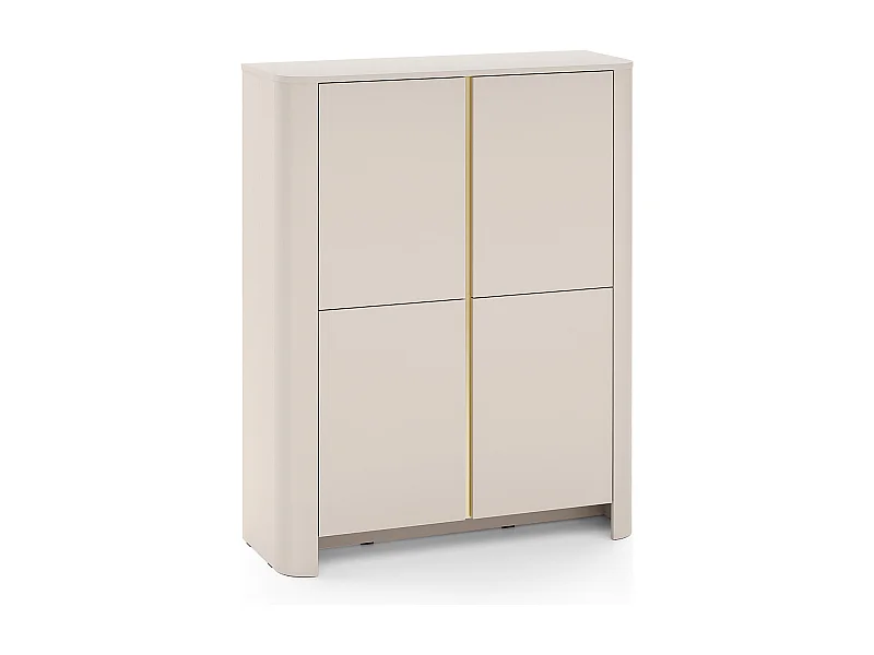 Armoire, Cachemire, 103 x 39 x 132 cm, Meuble moderne aux bords arrondis