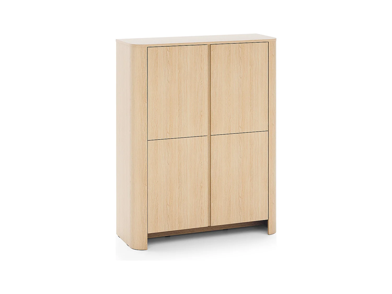 Armoire, Chêne Vicenza, 103 x 39 x 132 cm, Meuble moderne aux bords arrondis