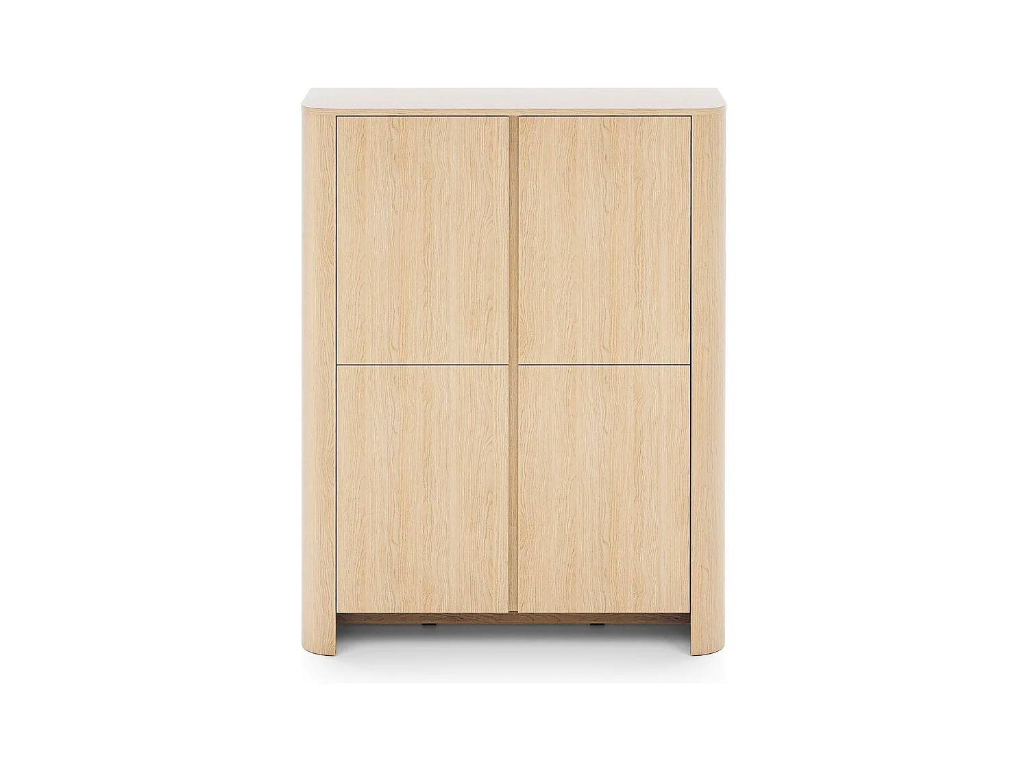 Armoire, Chêne Vicenza, 103 x 39 x 132 cm, Meuble moderne aux bords arrondis