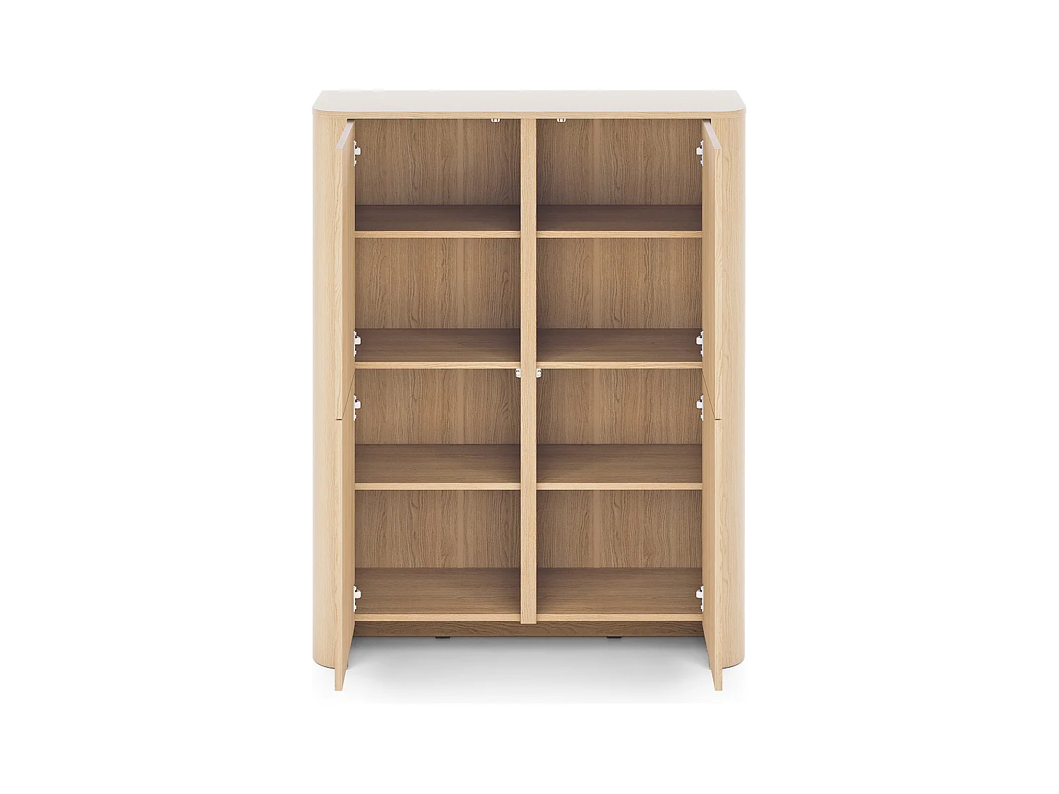 Armoire, Chêne Vicenza, 103 x 39 x 132 cm, Meuble moderne aux bords arrondis