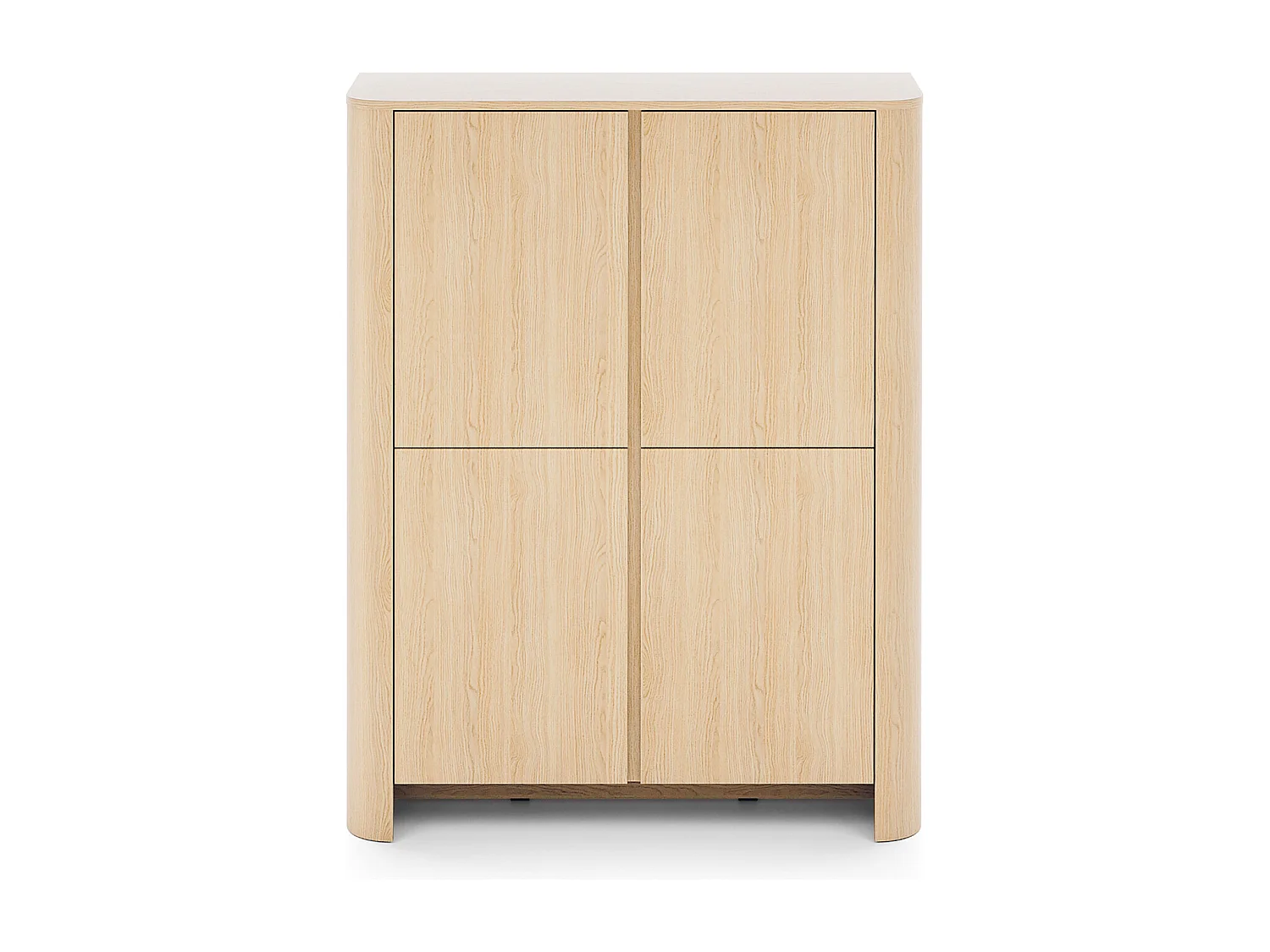 Armoire, Chêne Vicenza, 103 x 39 x 132 cm, Meuble moderne aux bords arrondis