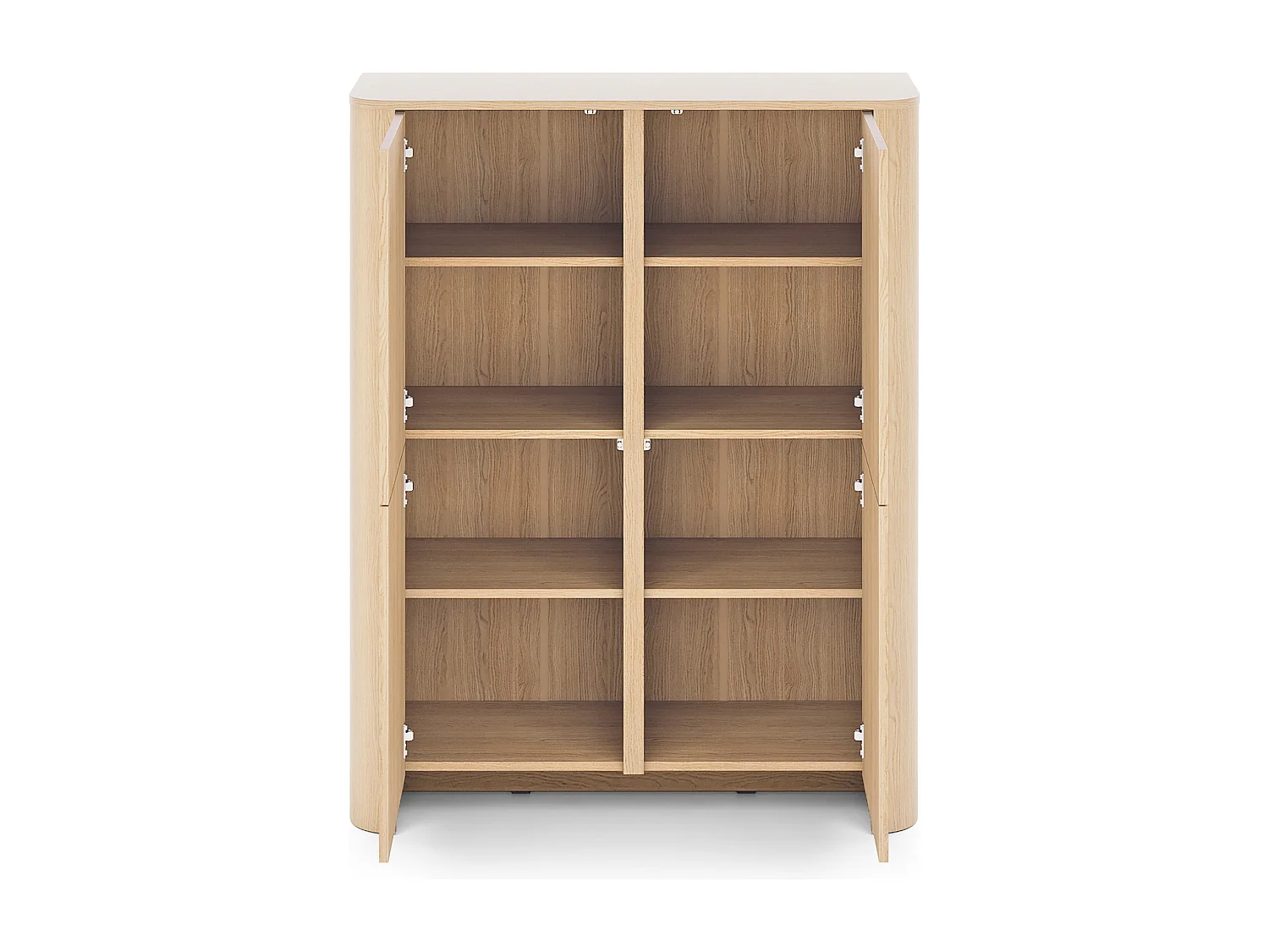 Armoire, Chêne Vicenza, 103 x 39 x 132 cm, Meuble moderne aux bords arrondis