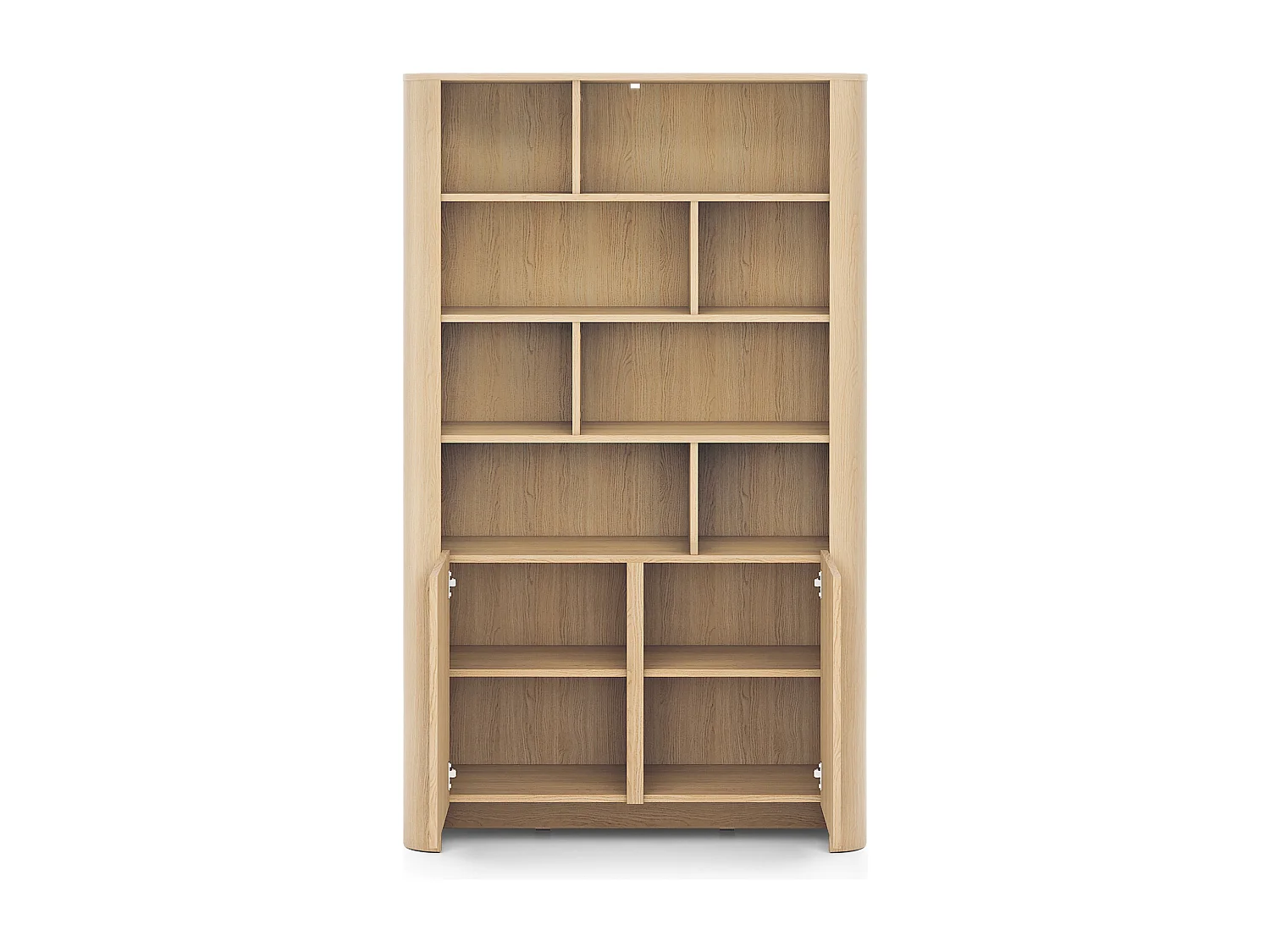 Boekenkast, Vicenza Eiken, 103 x 39 x 160 cm | Moderne meubels met afgeronde hoeken